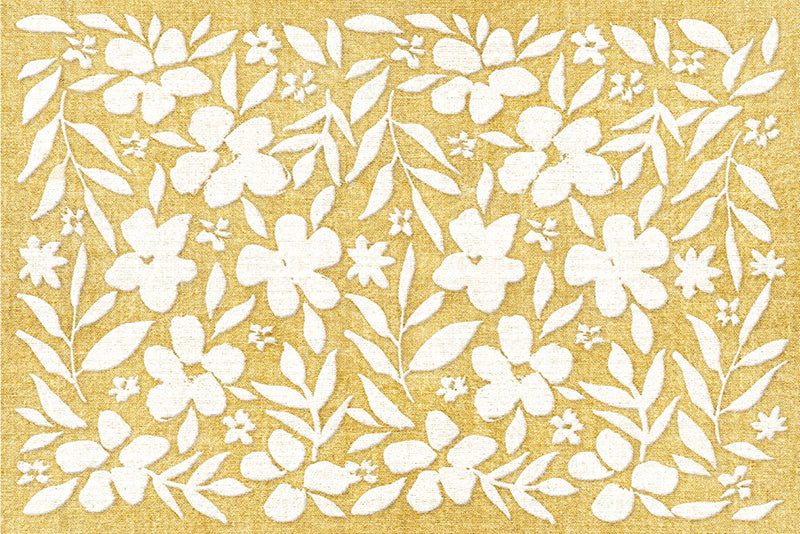 Lot de 4 sets de table en vinyle / Motif floral