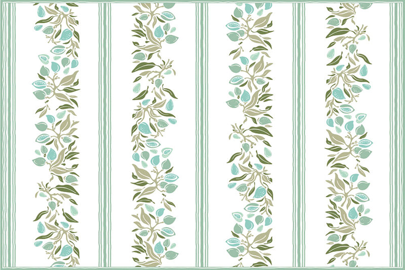 Lot de 4 sets de table en vinyle / Motif floral