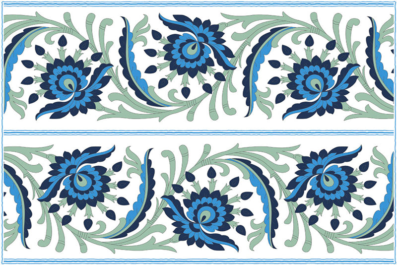 Lot de 4 sets de table en vinyle / Motif floral