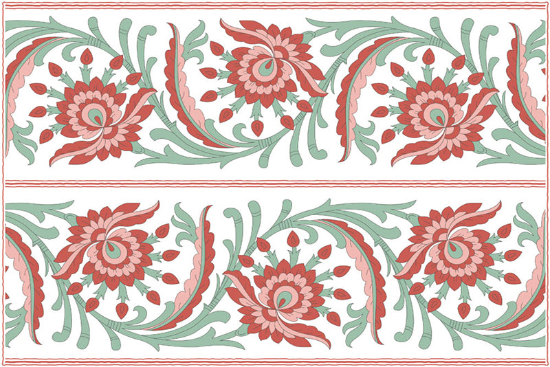 Lot de 4 sets de table en vinyle / Motif floral
