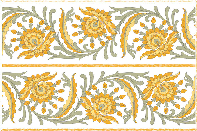 Lot de 4 sets de table en vinyle / Motif floral