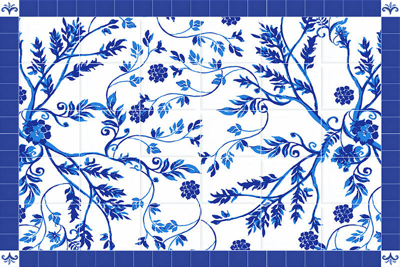 Lot de 4 sets de table en vinyle / Motif floral
