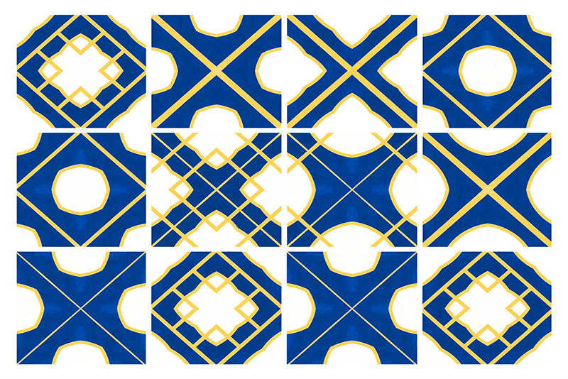 Lot de 4 sets de table en vinyle / Motifs géométriques