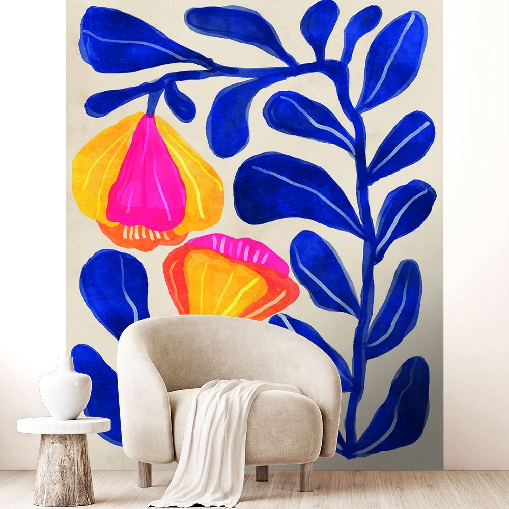 Papier peint "Motifs floraux éclatants"