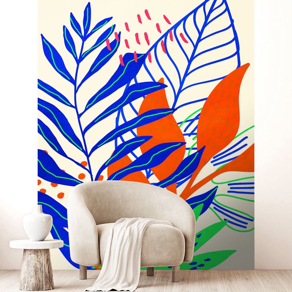 Papier peint "Feuillage coloré vibrant"