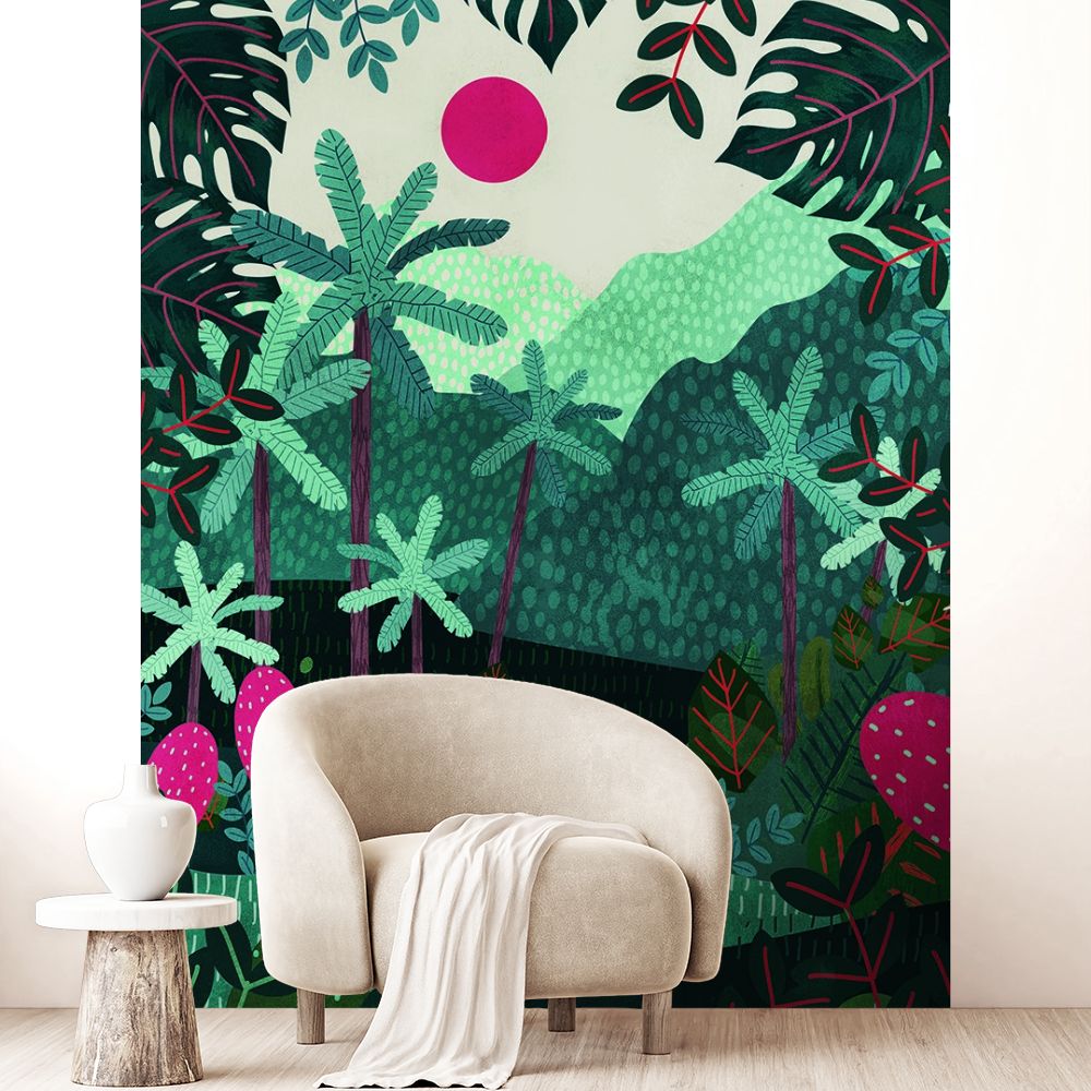 Papier peint "Jungle vibrante"