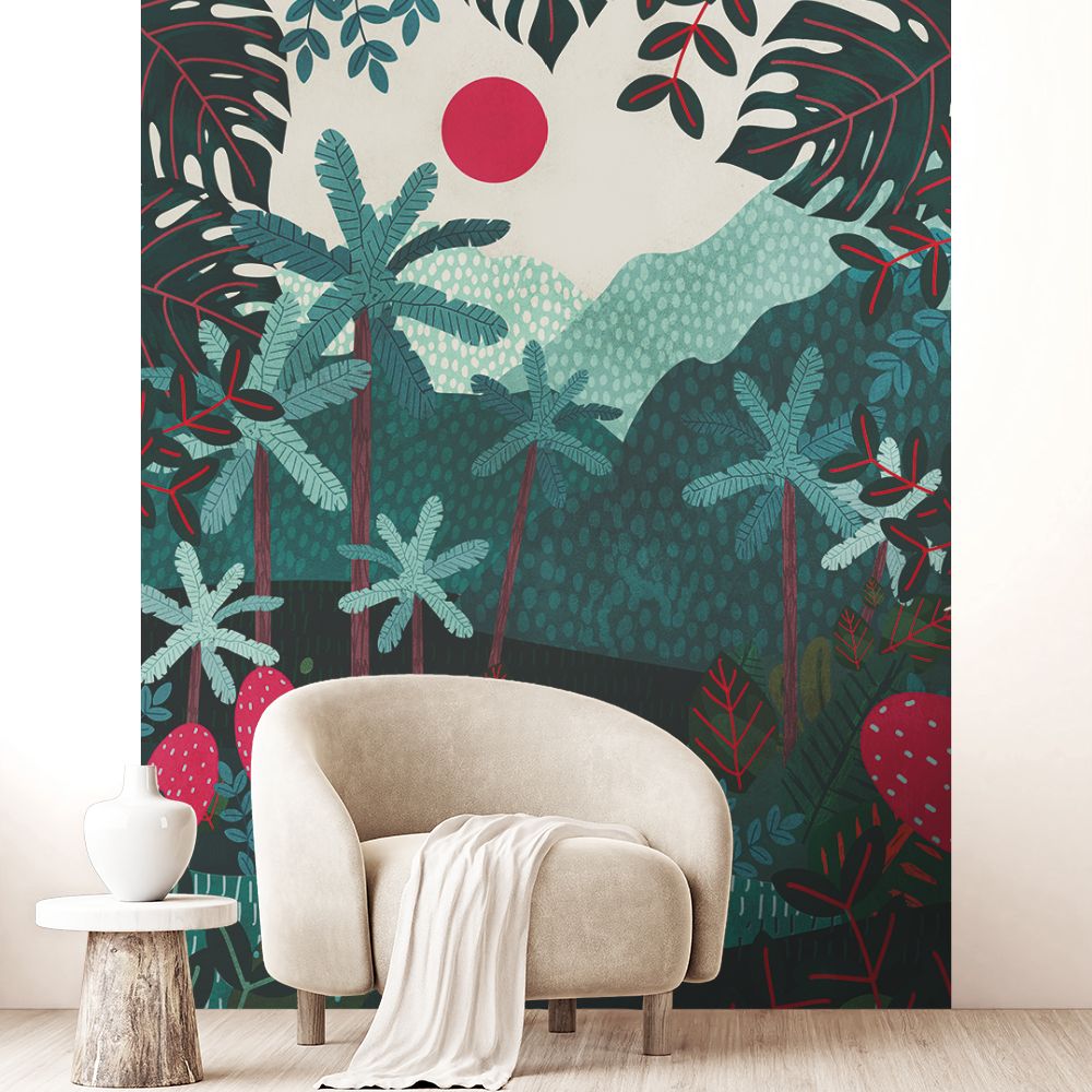 Papier peint "Jungle vibrante"