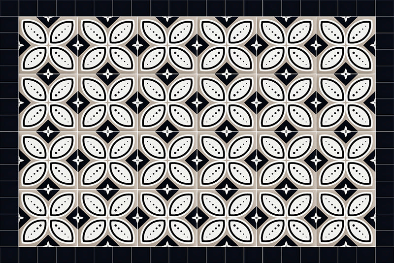 Lot de 4 sets de table en vinyle / Motif géométrique