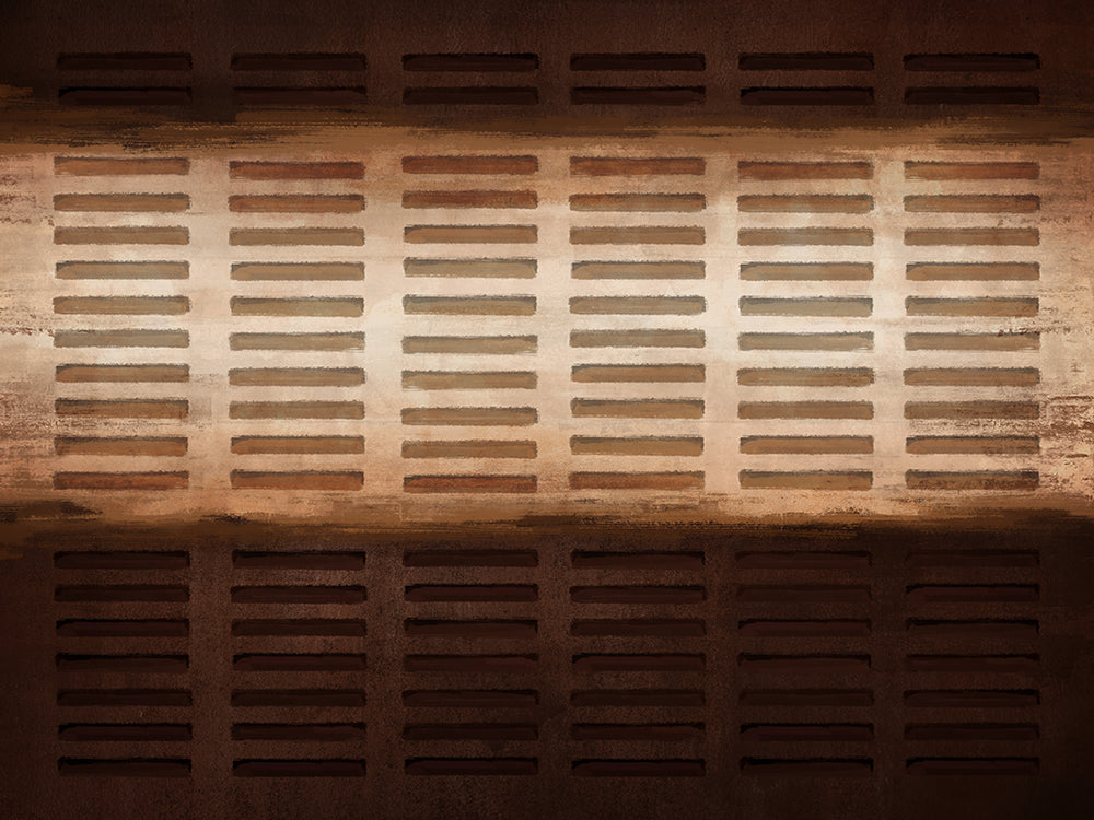 Lot de 4 sets de table en vinyle / Motif de grille métallique