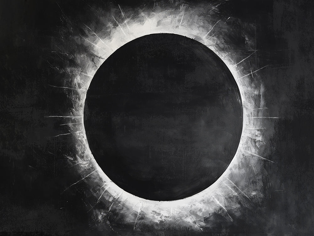 Lot de 4 sets de table en vinyle / Éclipse solaire