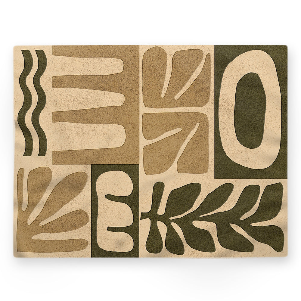 Nappe formes géométriques – Vert – 140×220 cm