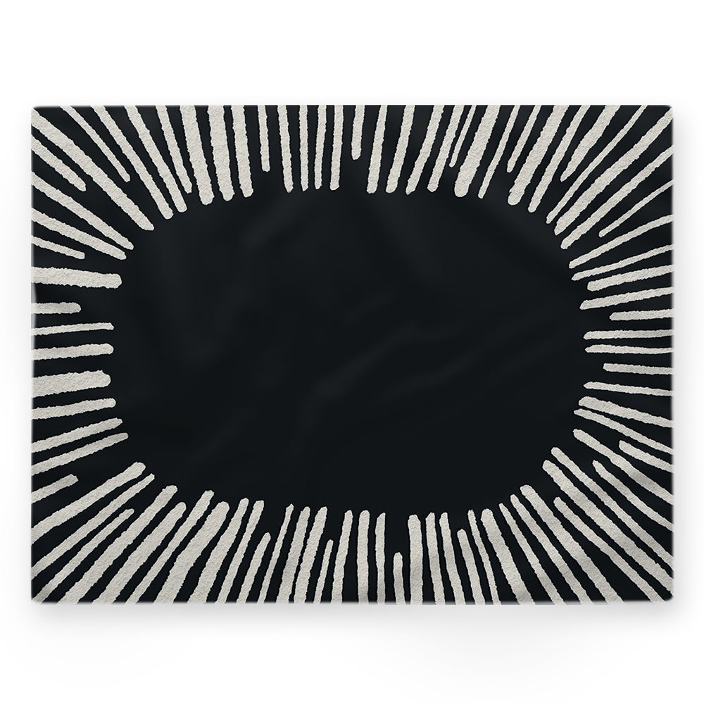 Nappe motif rayé – Noir – 140×220 cm