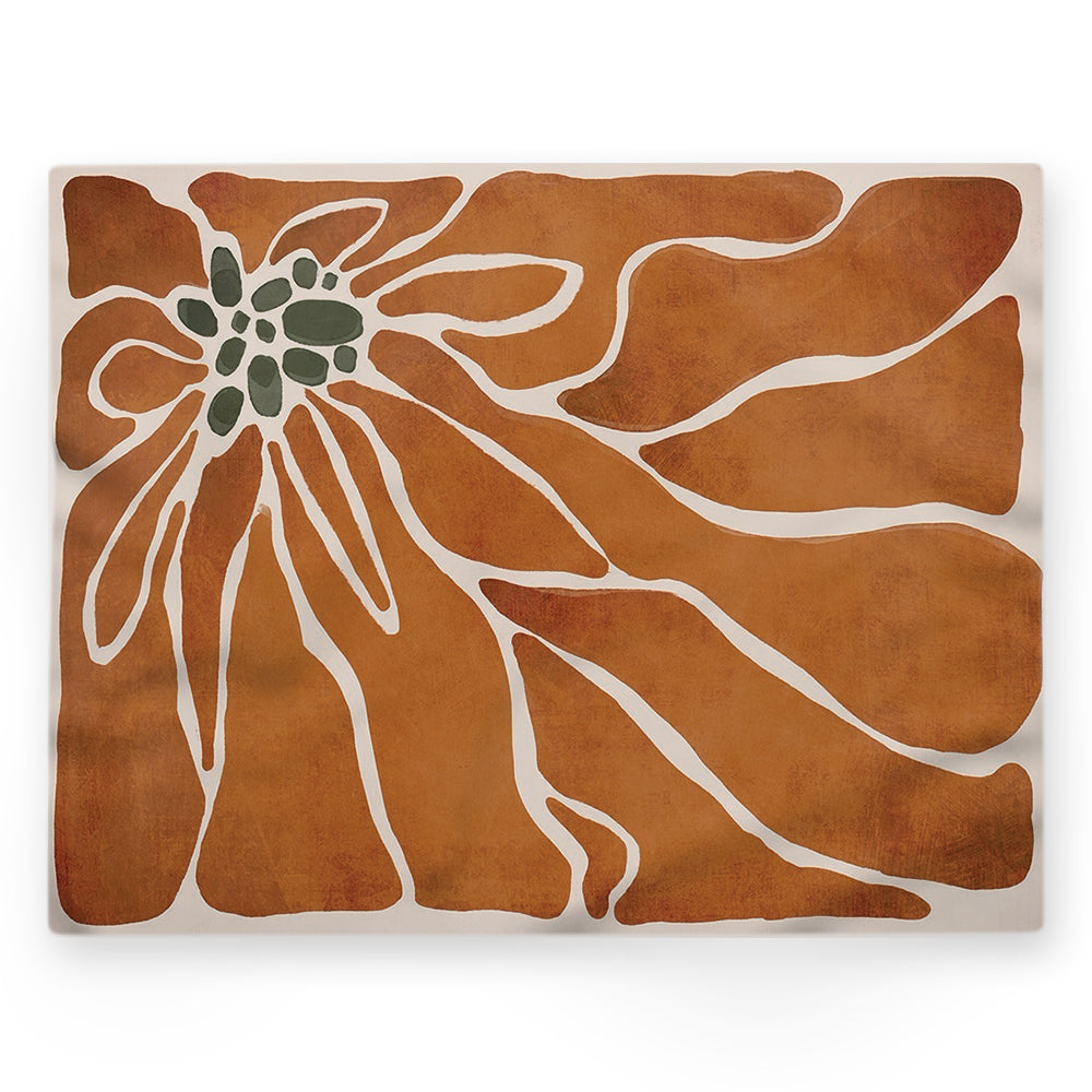 Nappe fleur – Orange / cuivré – 140×220 cm