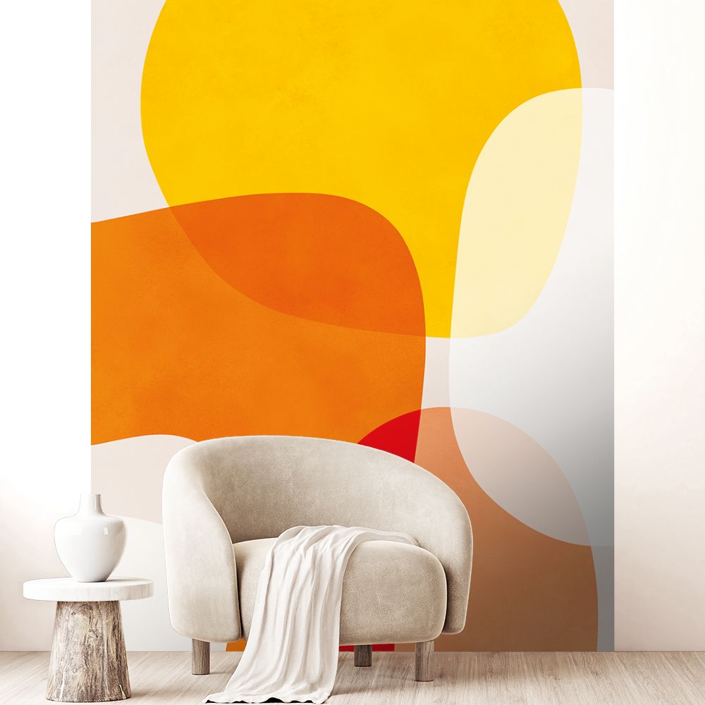 Papier peint "Formes fluides colorées"