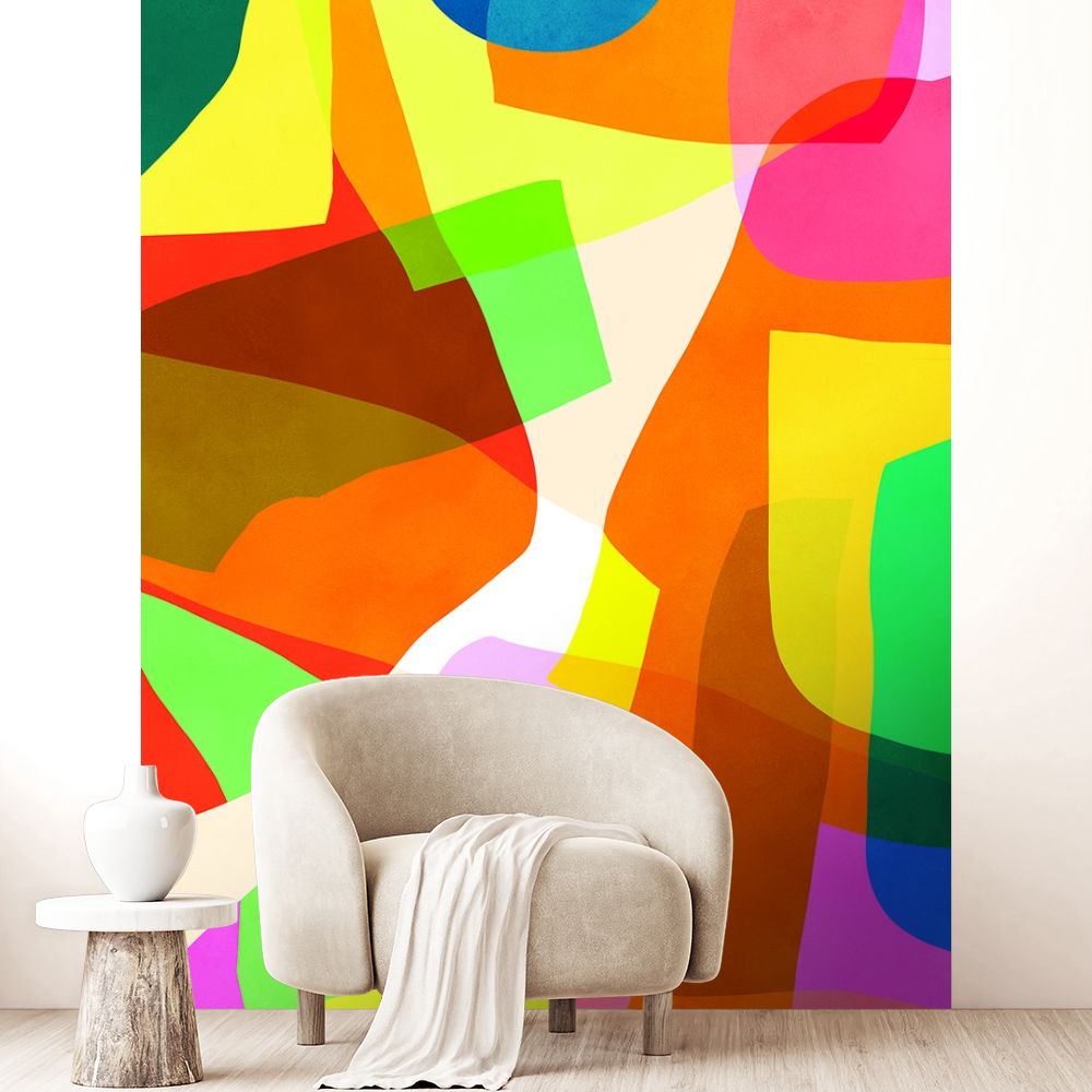 Papier peint "Formes colorées dynamiques"