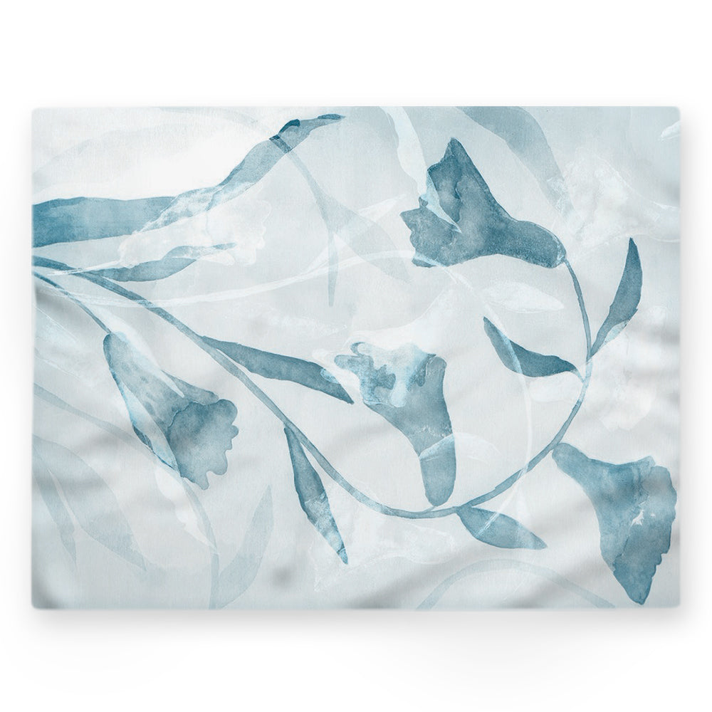 Nappe fleurs – Bleu – 140×220 cm