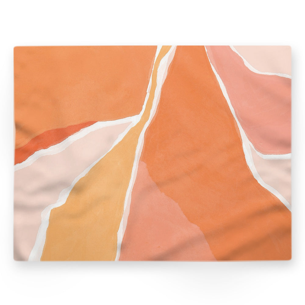 Nappe abstrait – Orange / cuivré – 140×220 cm