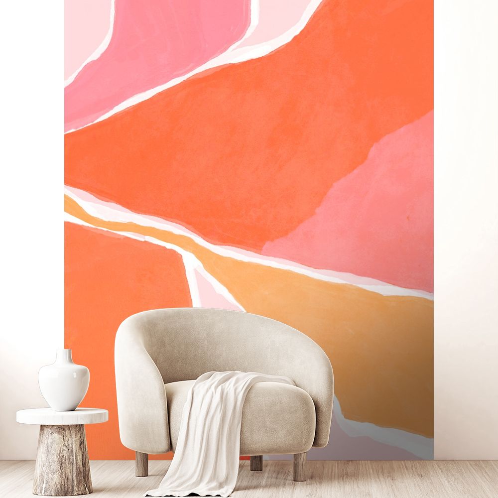 Papier peint "Vagues colorées douces"