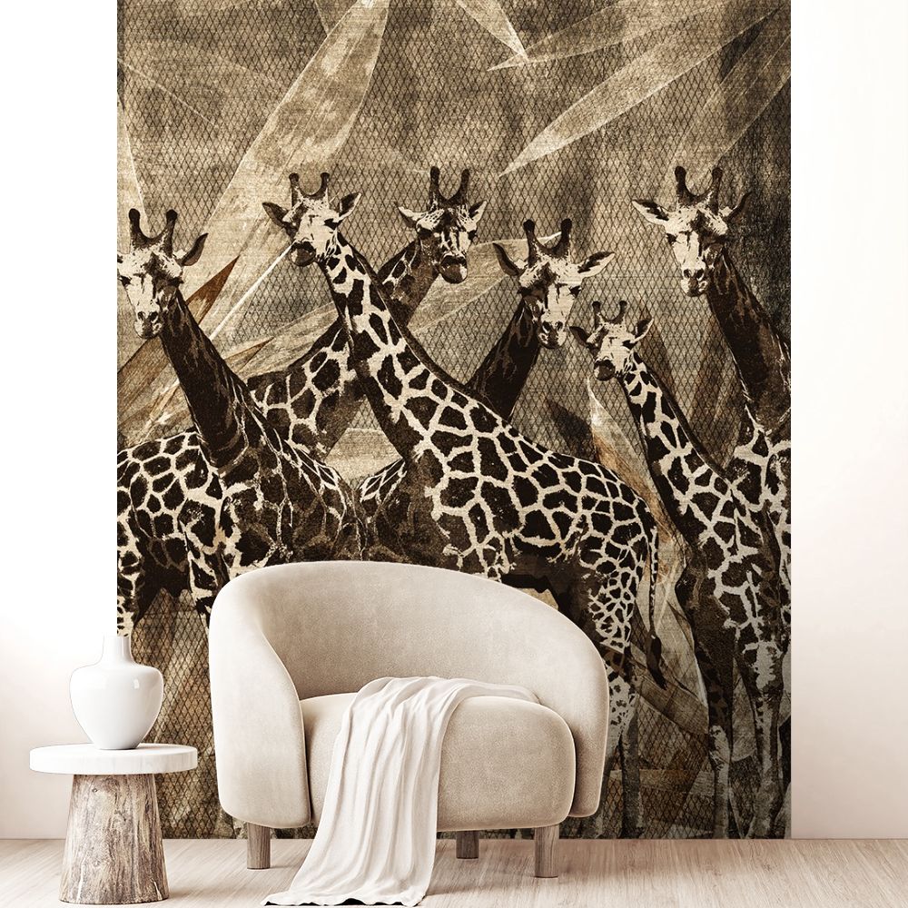 Papier peint "Girafes élégantes"