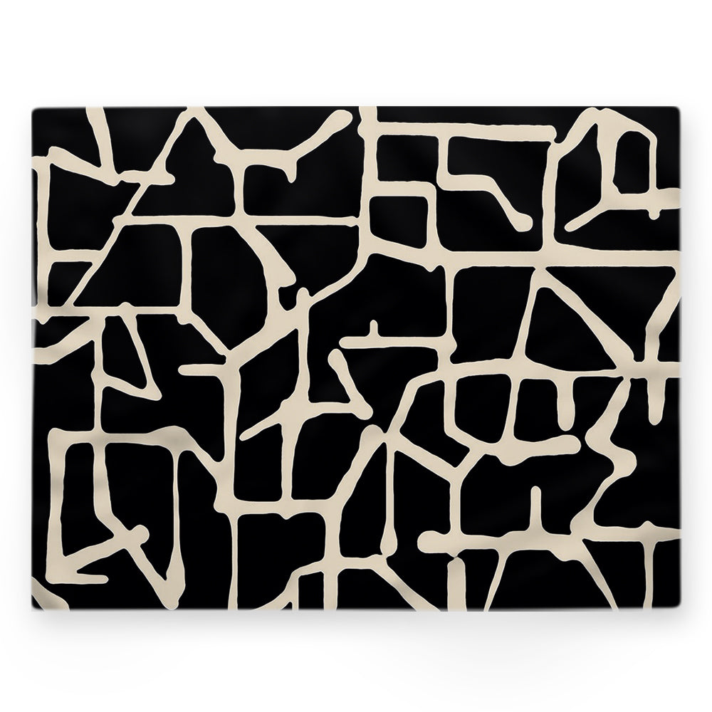 Nappe motif géométrique – Noir – 140×220 cm