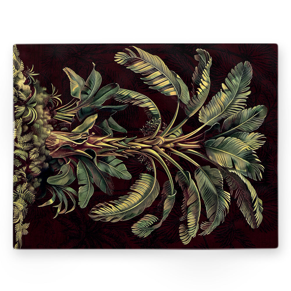 Nappe plantes tropicales – Vert – 140×220 cm