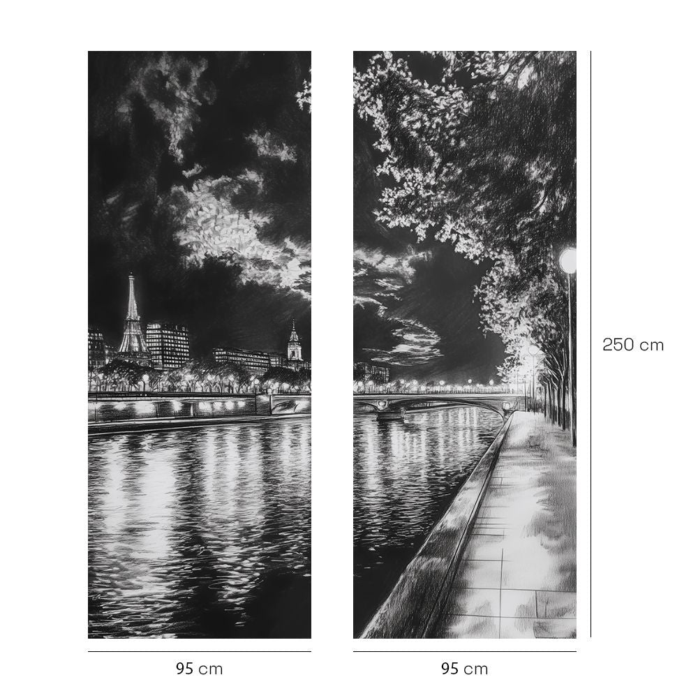 Papier peint "Scène nocturne urbaine"