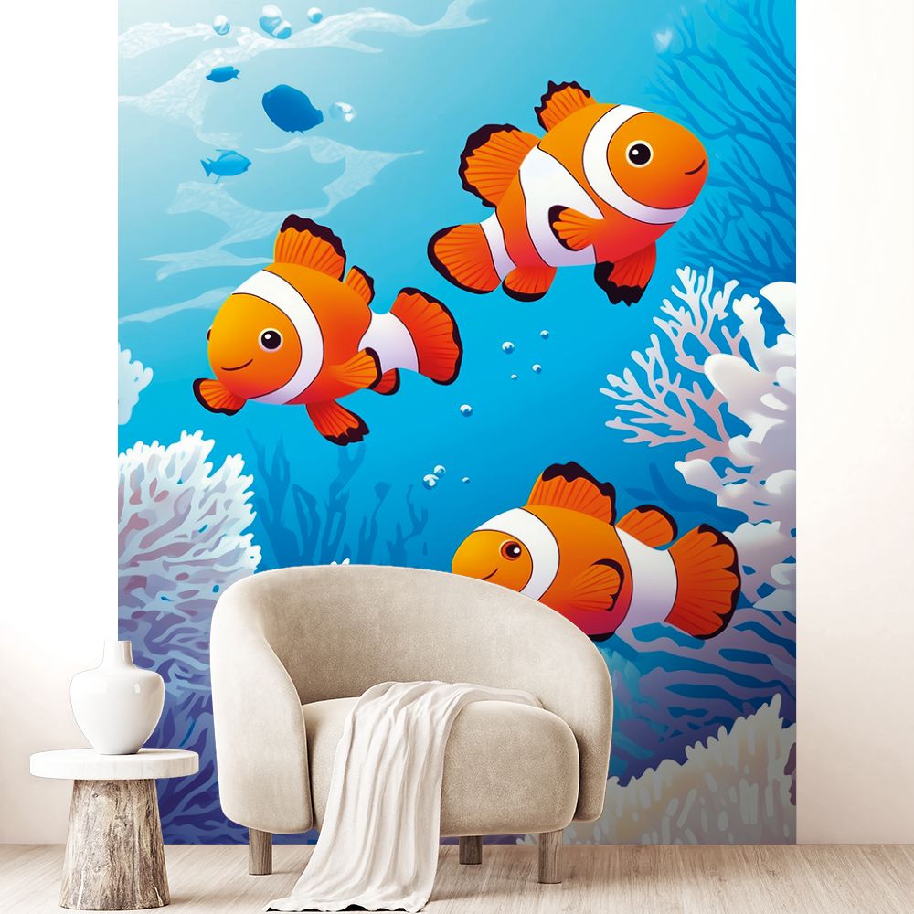 Papier peint "Récif aux poissons"