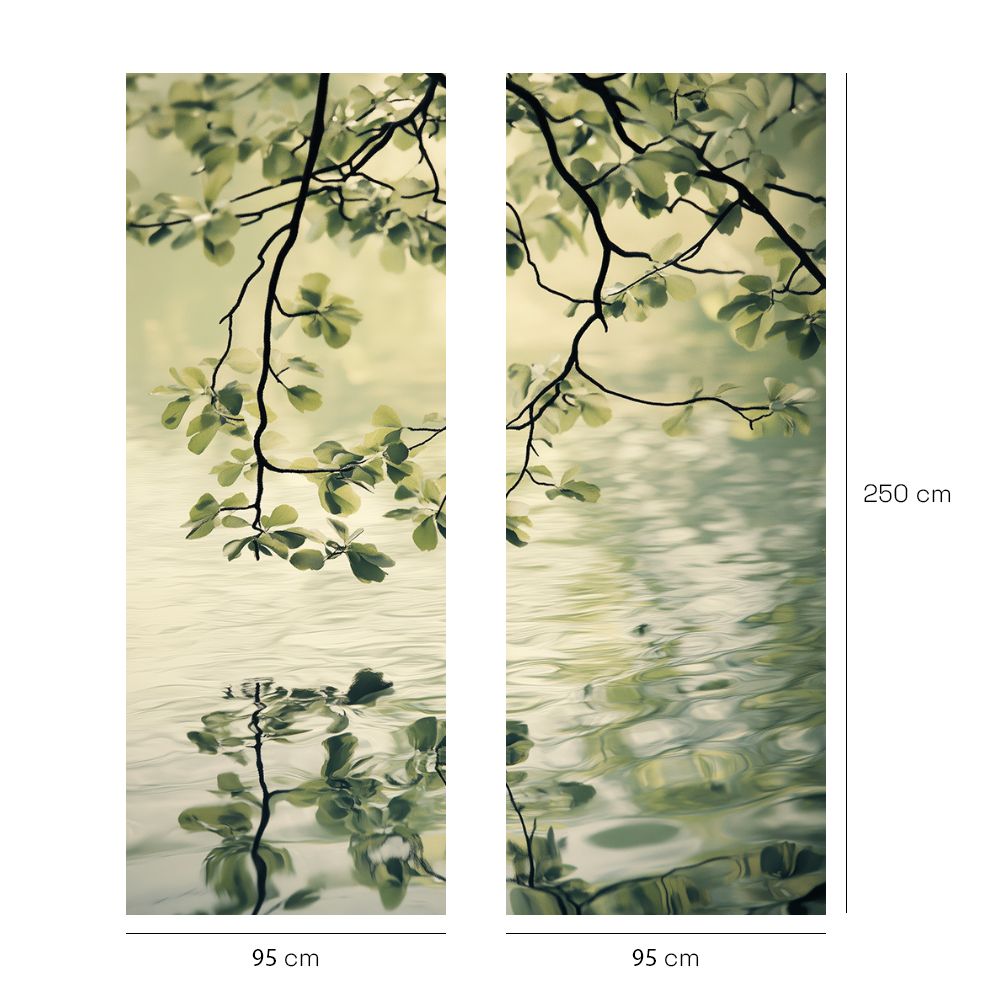 Papier peint "Reflets naturels paisibles"