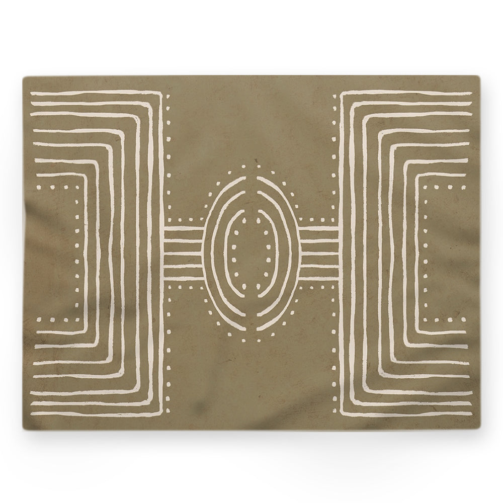 Nappe motif géométrique – Vert – 140×220 cm
