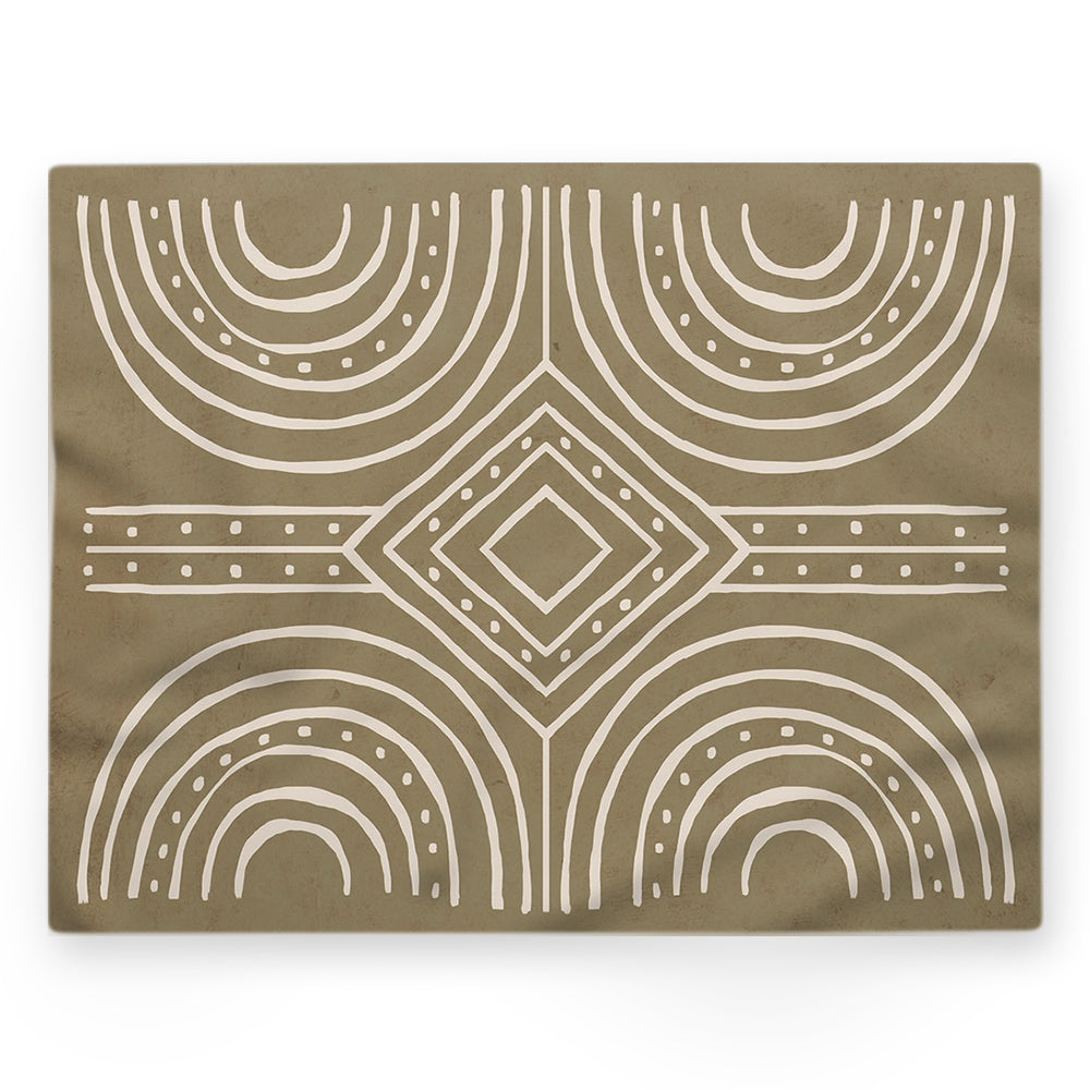 Nappe motifs géométriques – Vert – 140×220 cm
