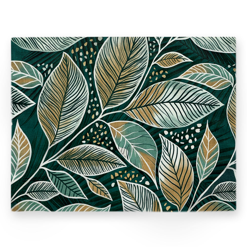 Nappe feuilles – Vert – 140×220 cm