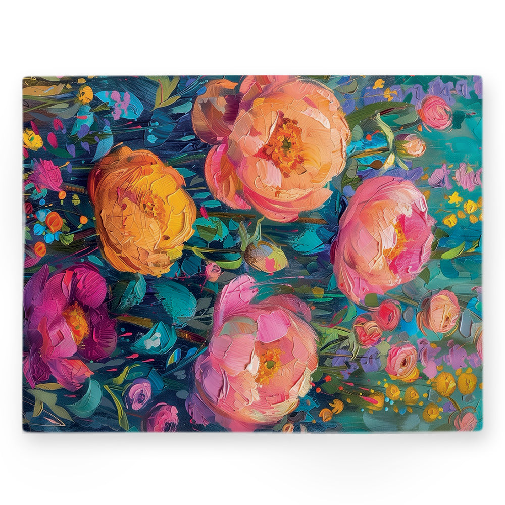 Nappe fleurs – Multicouleur – 140×220 cm