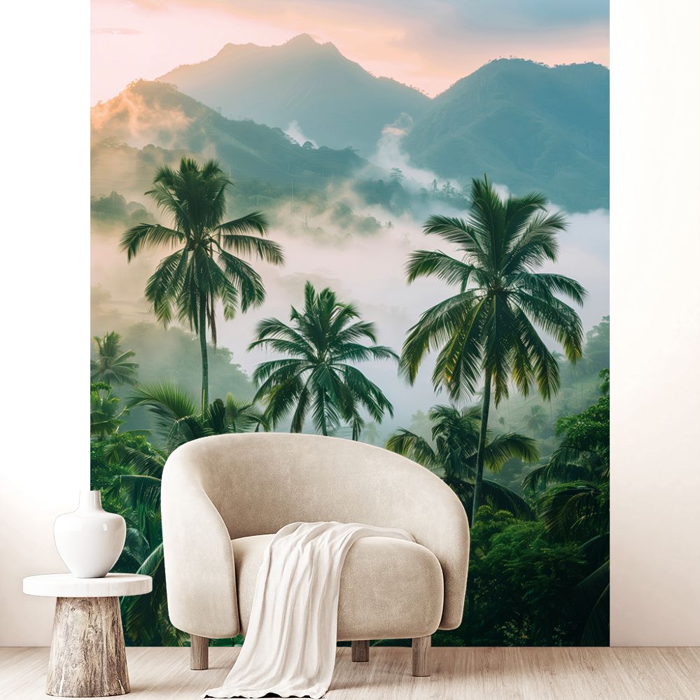 Papier peint "Paysage tropical apaisant"