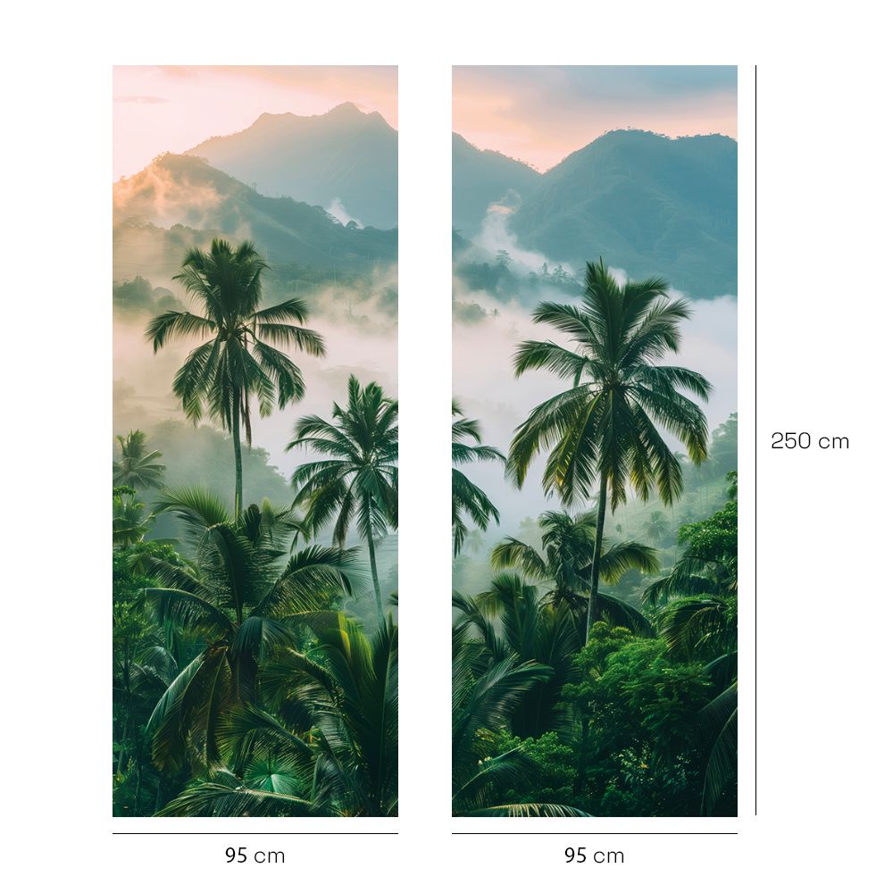 Papier peint "Paysage tropical apaisant"