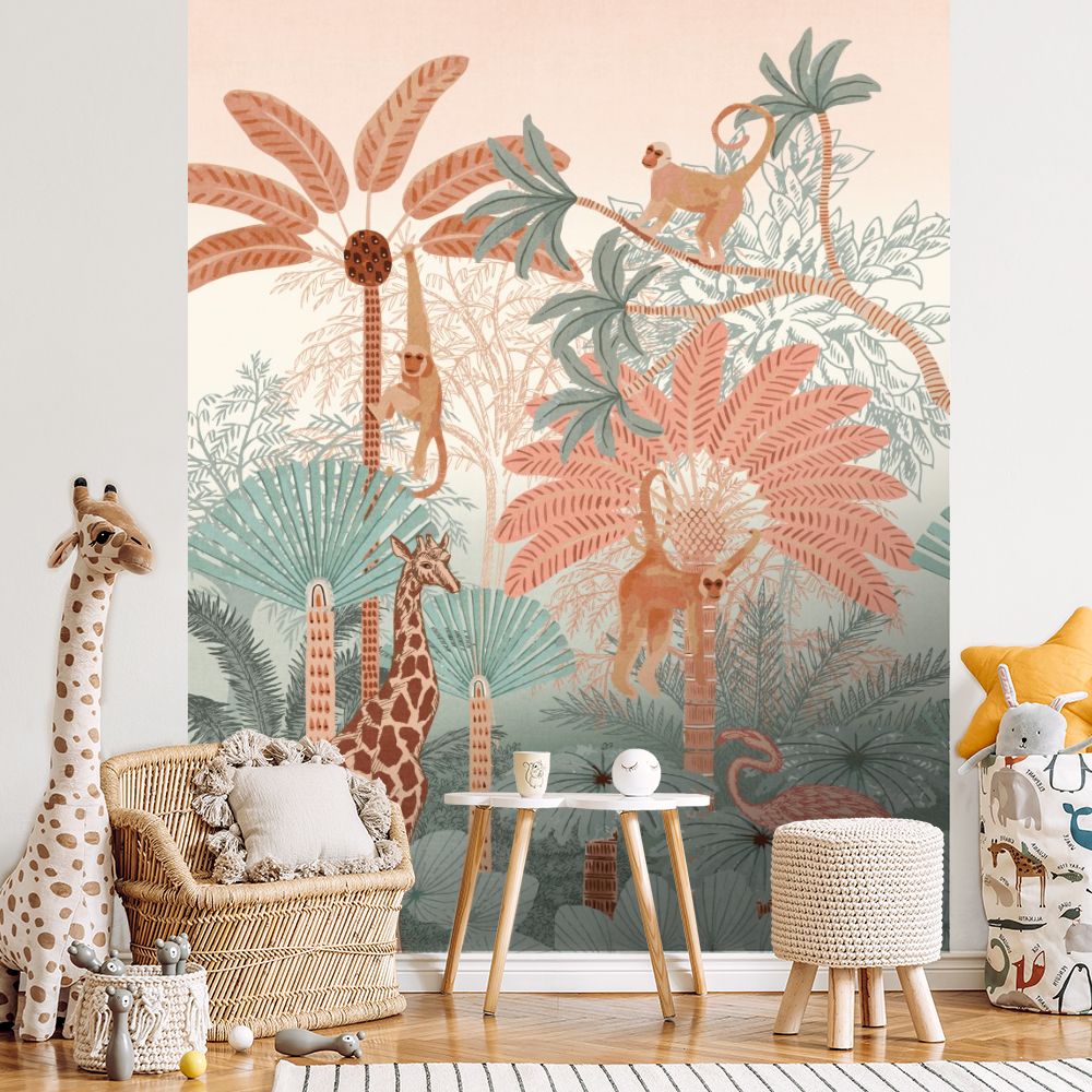 Papier peint pour enfants "Animaux joyeux"