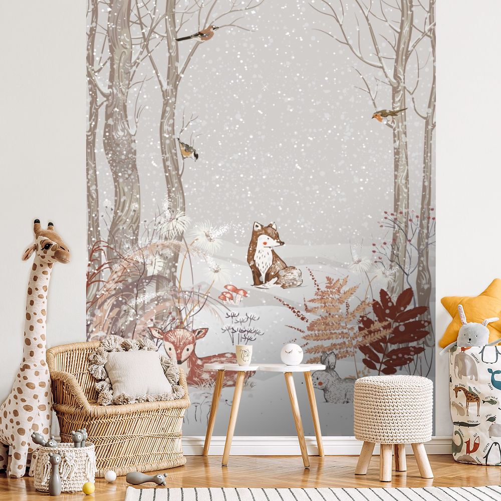 Papier peint pour enfants "Animaux joyeux"