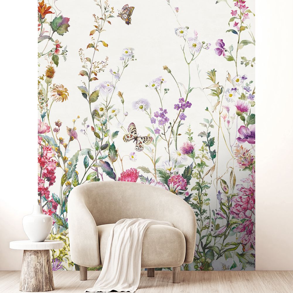 Papier peint "Fleurs vibrantes"