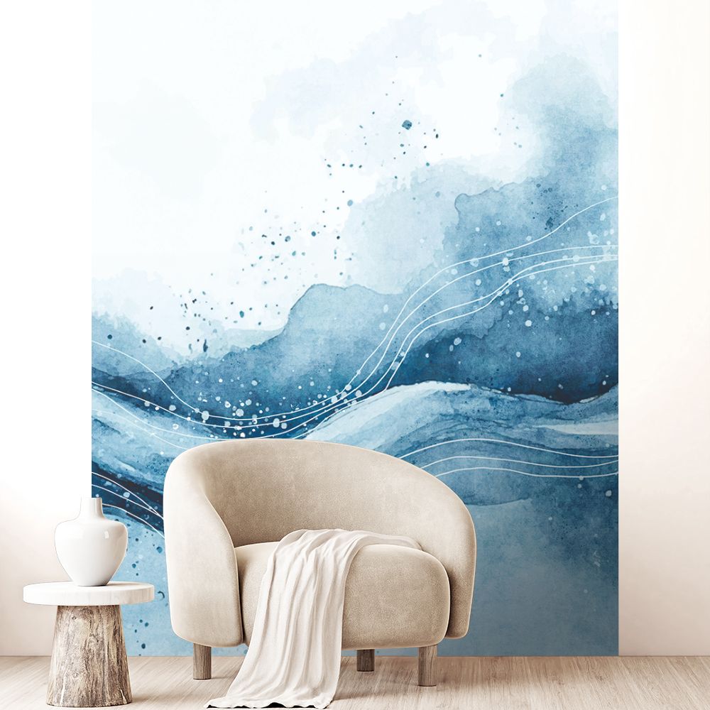 Papier peint "Ondes aquatiques apaisantes"