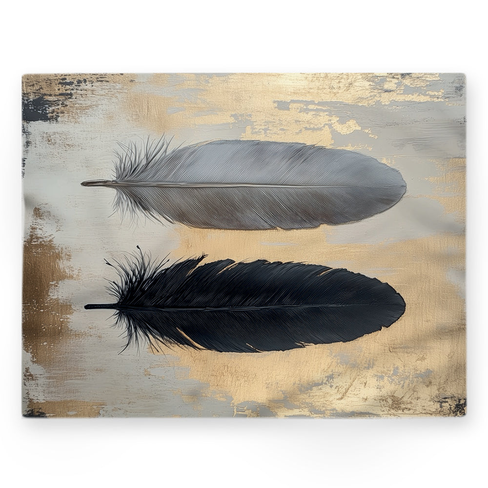 Nappe plumes – Jaune / doré – 140×220 cm