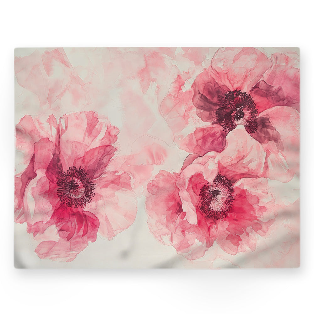 Nappe fleurs – Rose – 140×220 cm
