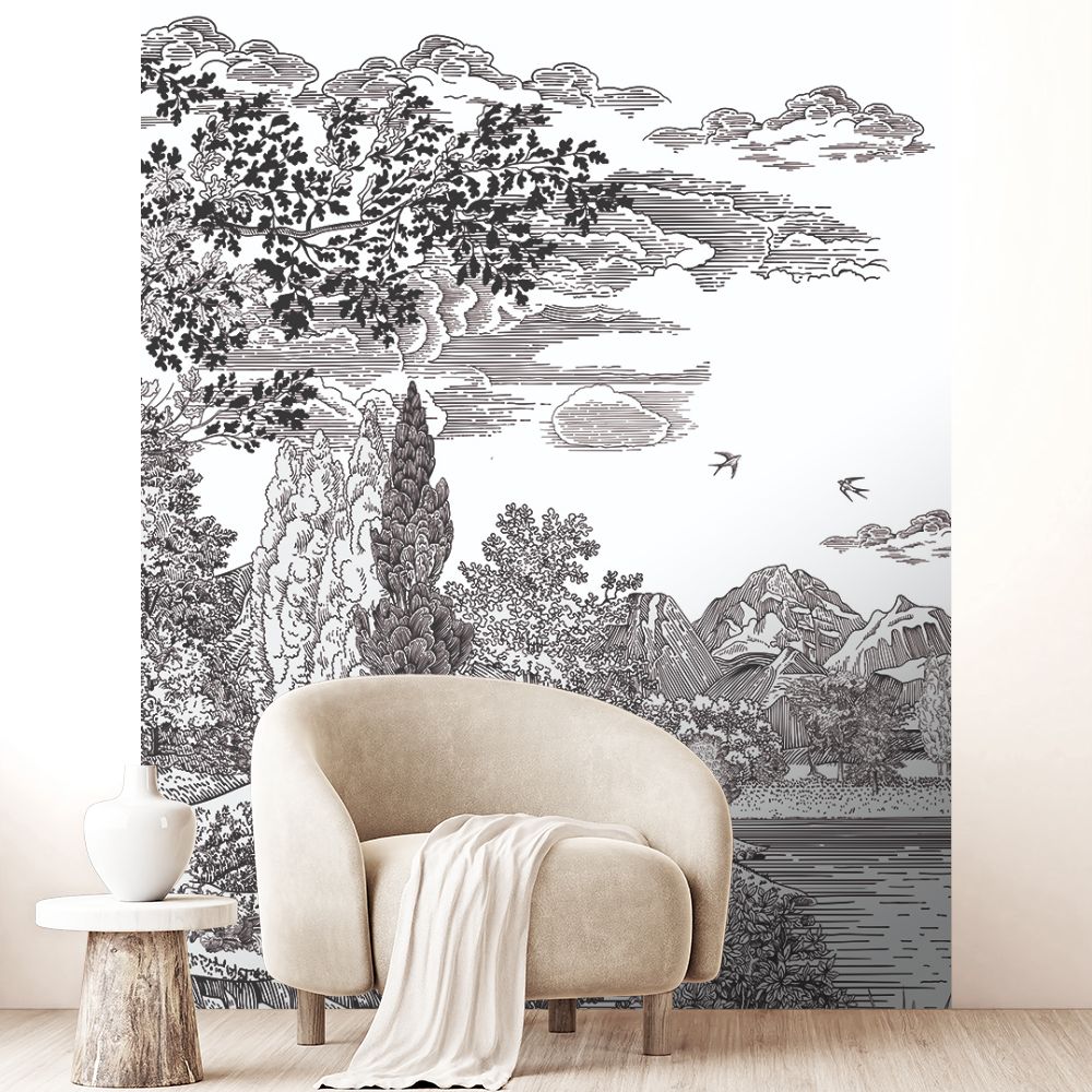 Papier peint "Scène naturelle élégante"