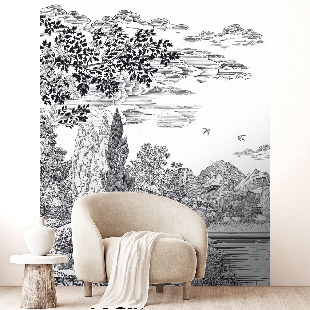Papier peint "Scène naturelle élégante"