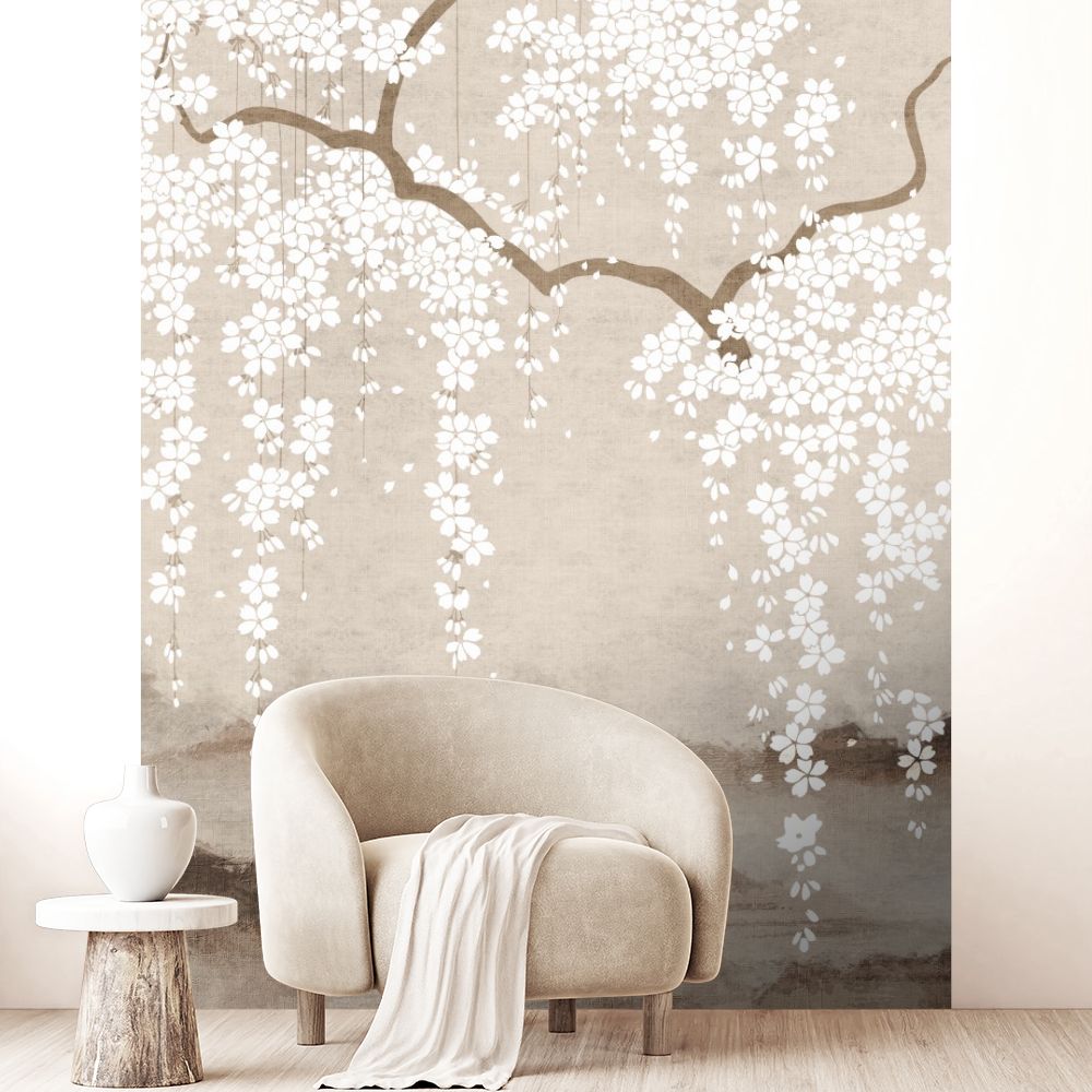 Papier peint "Branches suspendues délicates"