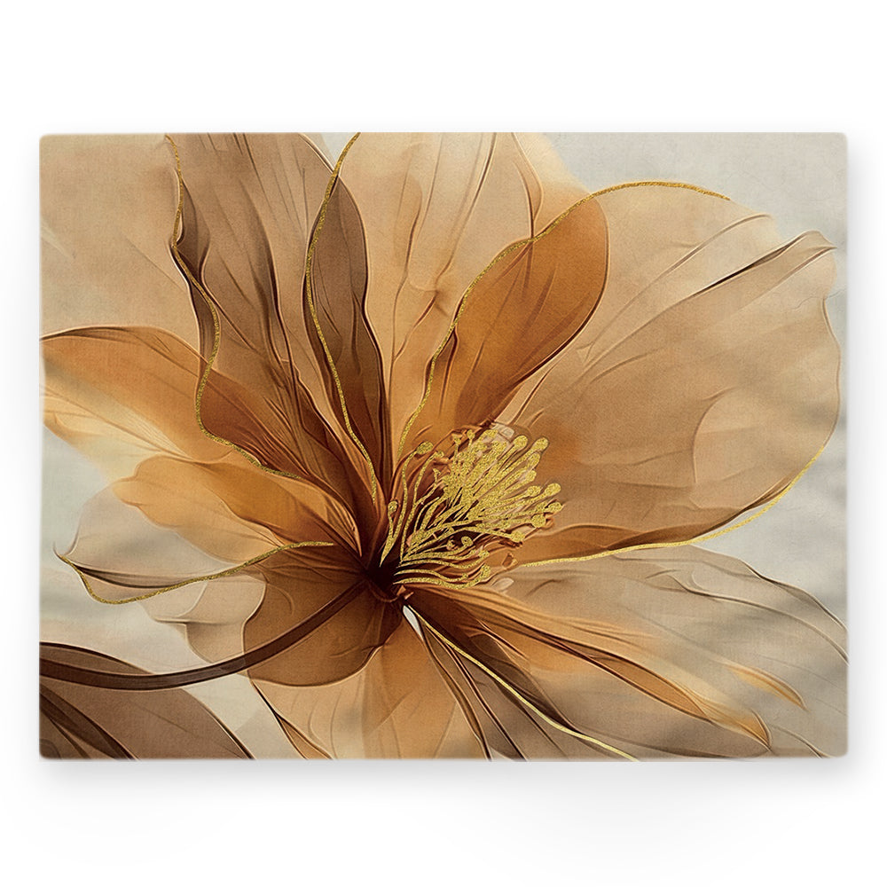 Nappe fleur – Orange / cuivré – 140×220 cm