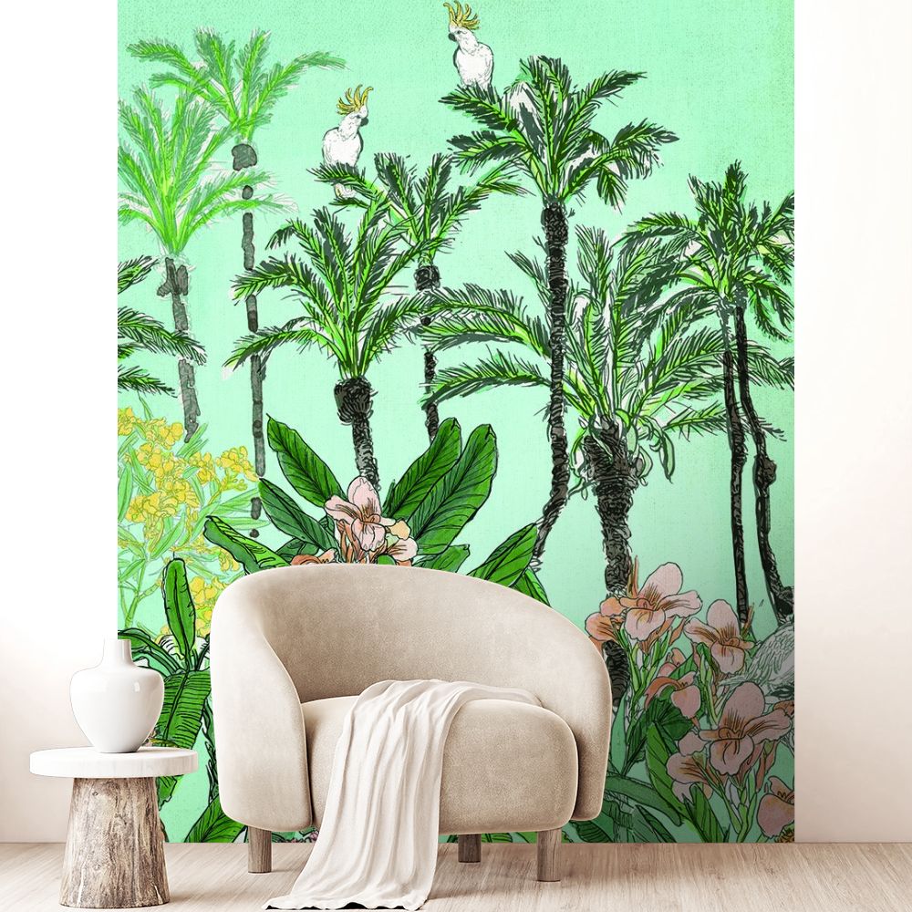 Papier peint "Jungle luxuriante paisible"