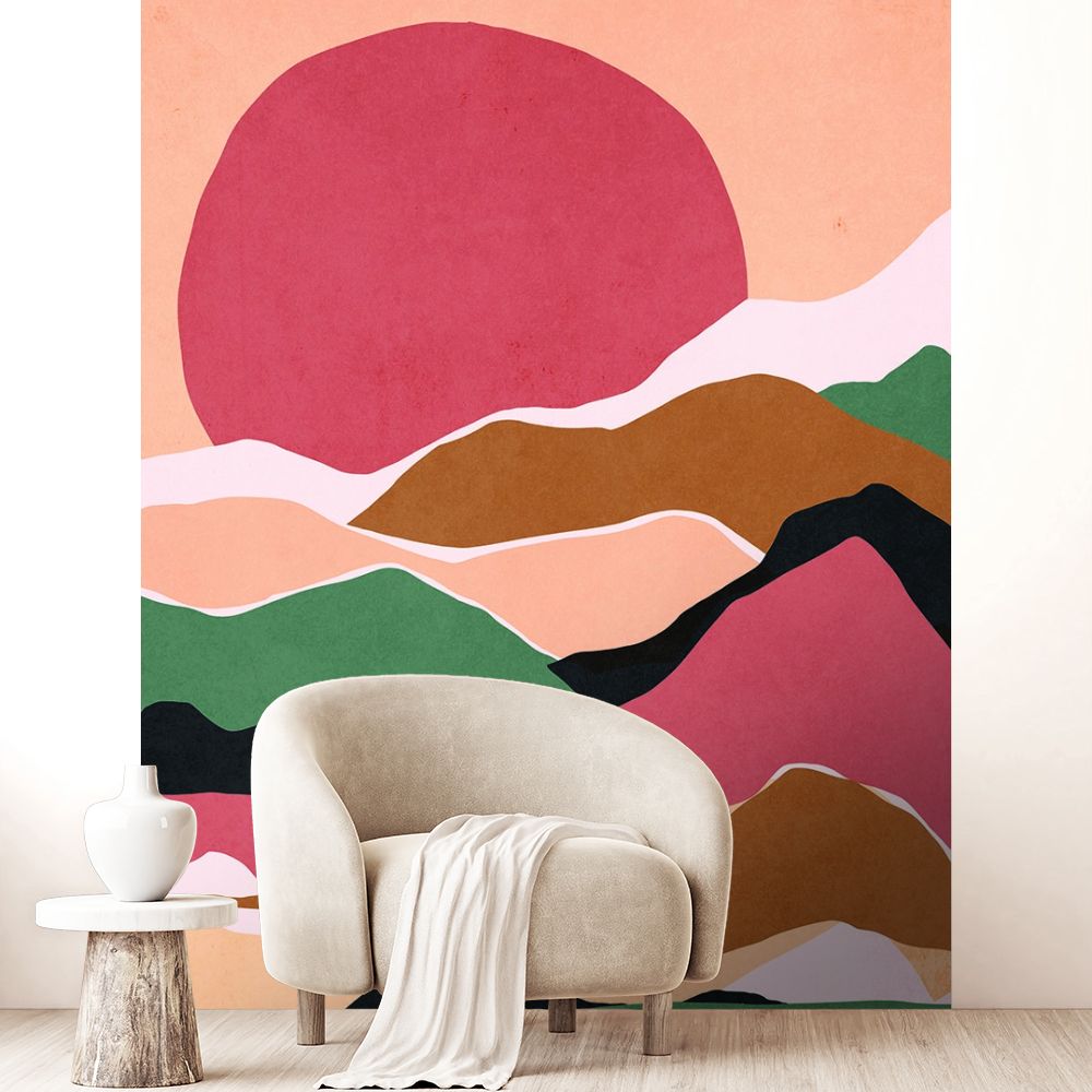 Papier peint "Paysage coloré"