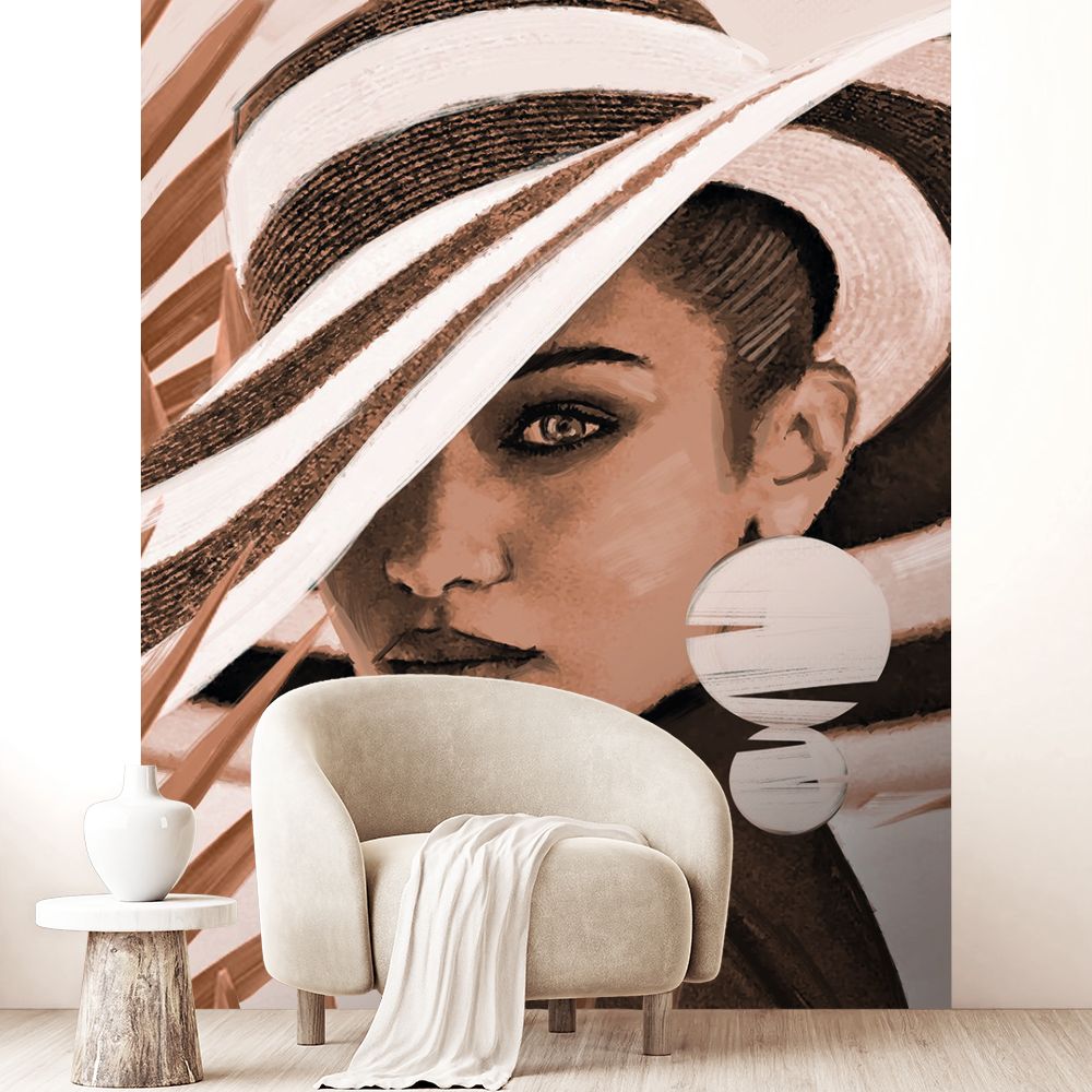 Papier peint "Portrait élégant artistique"