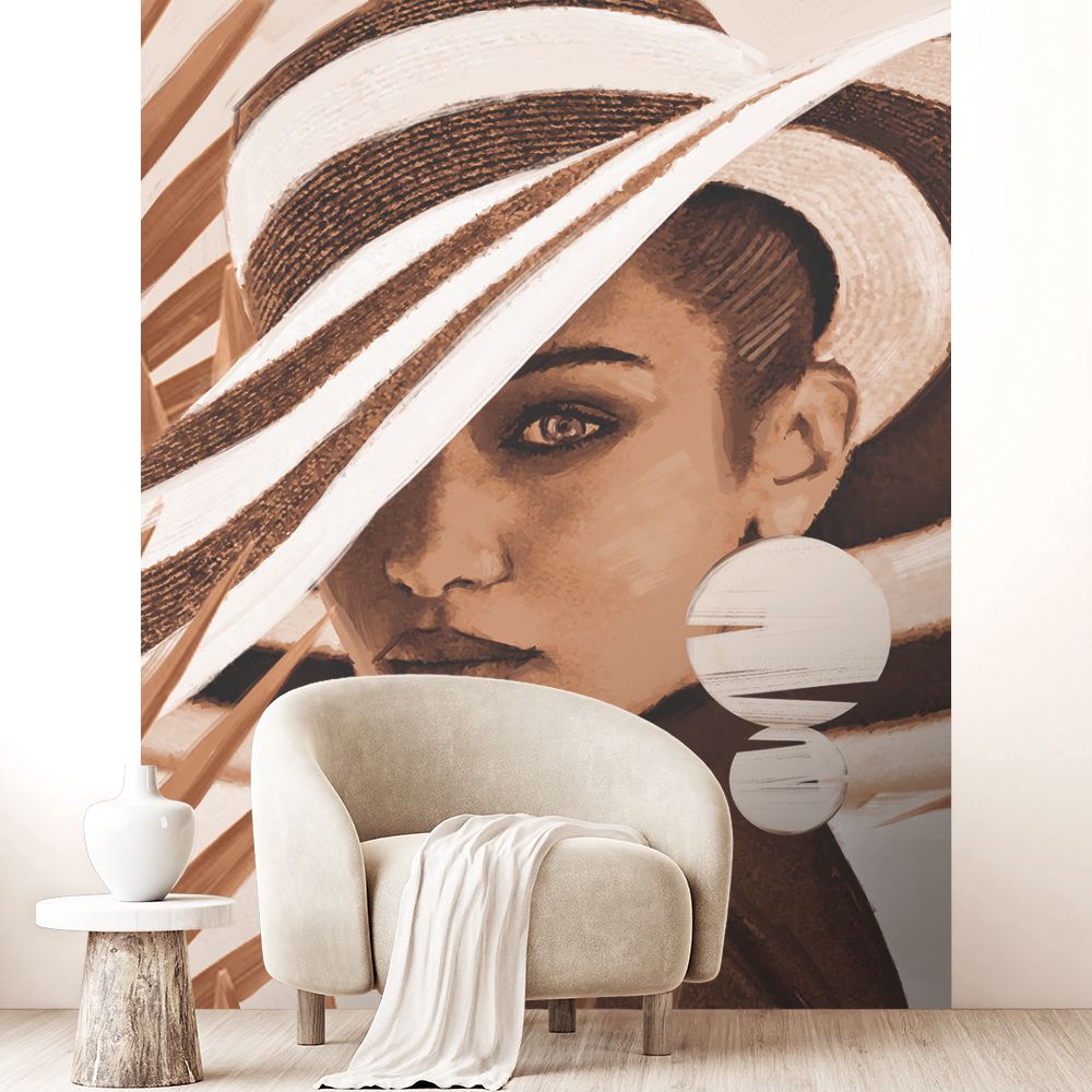 Papier peint "Portrait élégant artistique"