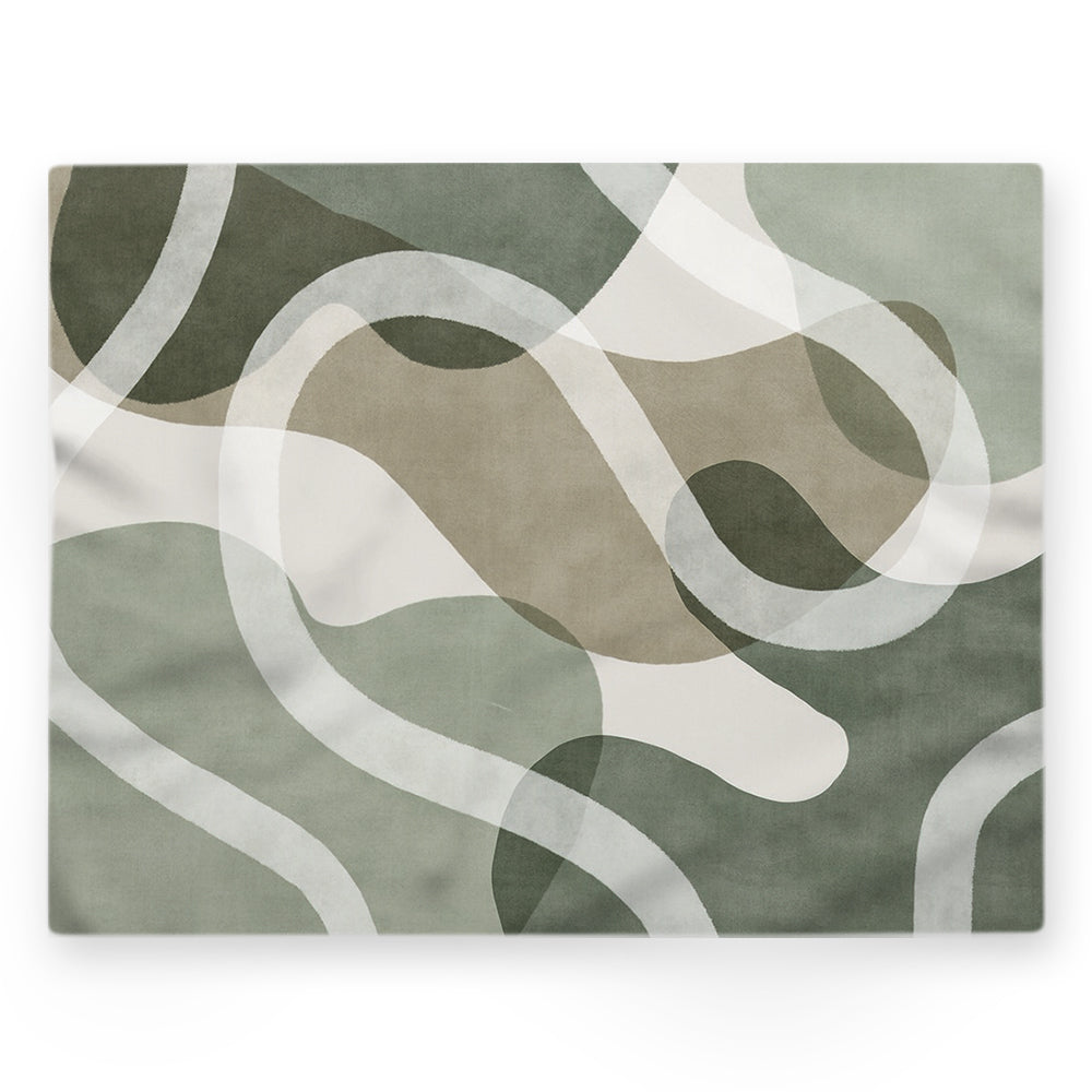 Nappe formes géométriques – Vert – 140×220 cm