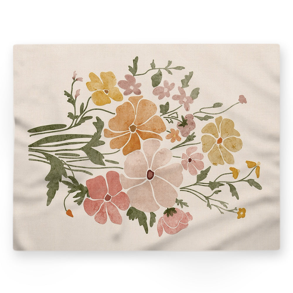 Nappe fleurs – Multicouleur – 140×220 cm